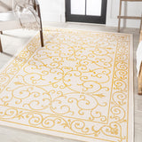 Charleston Vintage Filigree Textured Weave Indoor/outdoor Area Rug