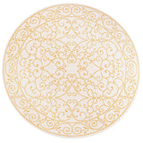 Charleston Vintage Filigree Textured Weave Indoor/outdoor Round Rug