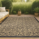Madrid Vintage Filigree Textured Weave Indoor/outdoor Area Rug