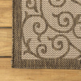 Madrid Vintage Filigree Textured Weave Indoor/outdoor Area Rug