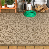 Madrid Vintage Filigree Textured Weave Indoor/outdoor Area Rug