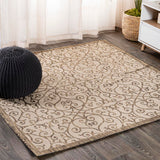 Madrid Vintage Filigree Textured Weave Indoor/outdoor Square Rug