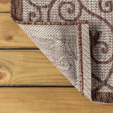 Madrid Vintage Filigree Textured Weave Indoor/outdoor Round Rug