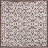 Madrid Vintage Filigree Textured Weave Indoor/outdoor Square Rug