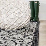 Madrid Vintage Filigree Textured Weave Indoor/outdoor Area Rug