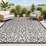Madrid Vintage Filigree Textured Weave Indoor/outdoor Area Rug