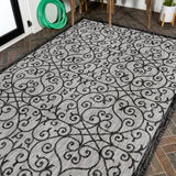 Madrid Vintage Filigree Textured Weave Indoor/outdoor Area Rug