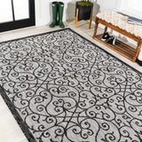 Madrid Vintage Filigree Textured Weave Indoor/outdoor Area Rug