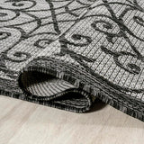Madrid Vintage Filigree Textured Weave Indoor/outdoor Square Rug