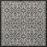 Madrid Vintage Filigree Textured Weave Indoor/outdoor Square Rug
