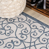 Madrid Vintage Filigree Textured Weave Indoor/outdoor Area Rug