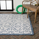 Madrid Vintage Filigree Textured Weave Indoor/outdoor Area Rug