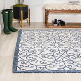 Madrid Vintage Filigree Textured Weave Indoor/outdoor Area Rug