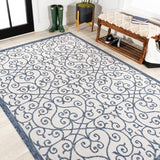 Madrid Vintage Filigree Textured Weave Indoor/outdoor Area Rug
