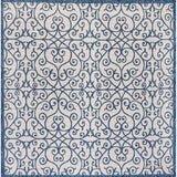 Madrid Vintage Filigree Textured Weave Indoor/outdoor Square Rug