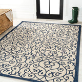 Madrid Vintage Filigree Textured Weave Indoor/outdoor Area Rug