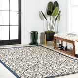 Madrid Vintage Filigree Textured Weave Indoor/outdoor Area Rug