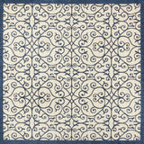 Madrid Vintage Filigree Textured Weave Indoor/outdoor Square Rug