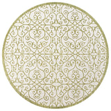 Madrid Vintage Filigree Textured Weave Indoor/outdoor Round Rug