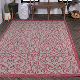 Madrid Vintage Filigree Textured Weave Indoor/outdoor Area Rug
