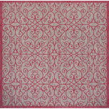 Madrid Vintage Filigree Textured Weave Indoor/outdoor Square Rug