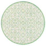Madrid Vintage Filigree Textured Weave Indoor/outdoor Round Rug