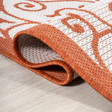 Madrid Vintage Filigree Textured Weave Indoor/outdoor Area Rug