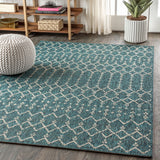 Ourika Moroccan Geometric Textured Weave Indoor/outdoor Area Rug