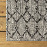 Ourika Moroccan Geometric Textured Weave Indoor/outdoor Runner Rug