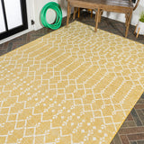 Ourika Moroccan Geometric Textured Weave Indoor/outdoor Area Rug