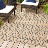 Ourika Moroccan Geometric Textured Weave Indoor/outdoor Area Rug