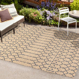 Ourika Moroccan Geometric Textured Weave Indoor/outdoor Area Rug