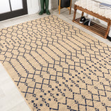 Ourika Moroccan Geometric Textured Weave Indoor/outdoor Area Rug