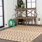 Ourika Moroccan Geometric Textured Weave Indoor/outdoor Area Rug