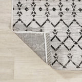 Ourika Moroccan Geometric Textured Weave Indoor/outdoor Square Rug