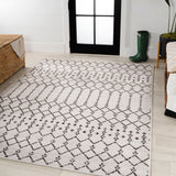 Ourika Moroccan Geometric Textured Weave Indoor/outdoor Area Rug
