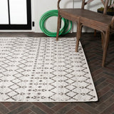 Ourika Moroccan Geometric Textured Weave Indoor/outdoor Area Rug