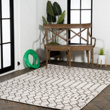 Ourika Moroccan Geometric Textured Weave Indoor/outdoor Area Rug