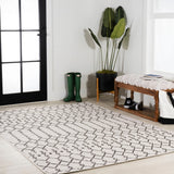 Ourika Moroccan Geometric Textured Weave Indoor/outdoor Area Rug