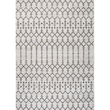 Ourika Moroccan Geometric Textured Weave Indoor/outdoor Area Rug