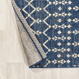 Ourika Moroccan Geometric Textured Weave Indoor/outdoor Rug