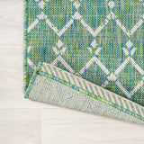 Ourika Moroccan Geometric Textured Weave Indoor/outdoor Runner Rug