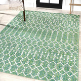 Ourika Moroccan Geometric Textured Weave Indoor/outdoor Rug