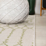 Ourika Moroccan Geometric Textured Weave Indoor/outdoor Runner Rug