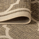 Trebol Moroccan Trellis Textured Weave Indoor/outdoor Square Rug