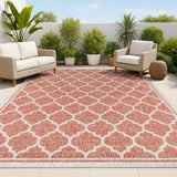 Trebol Moroccan Trellis Textured Weave Indoor/outdoor Area Rug