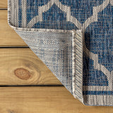 Trebol Moroccan Trellis Textured Weave Indoor/outdoor Square Rug