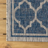 Trebol Moroccan Trellis Textured Weave Indoor/outdoor Square Rug