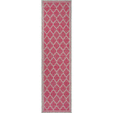Trebol Moroccan Trellis Textured Weave Indoor/outdoor Runner Rug