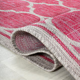 Trebol Moroccan Trellis Textured Weave Indoor/outdoor Square Rug